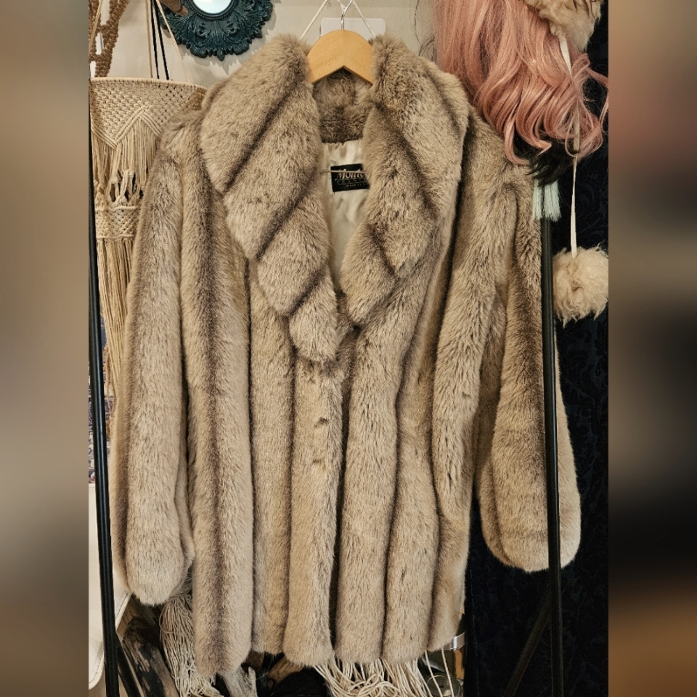 Vintage Monteray Fashions FAUX Fur Coat